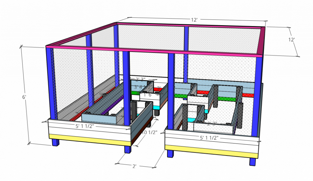 3 dimensional schematic of the initial project design
